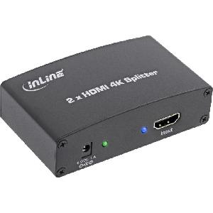 InLine 65009 - HDMI - 2x HDMI - 1.4a - Black - Aluminum